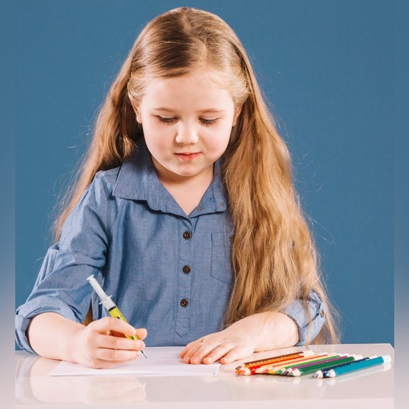 NWT Syringe Pens - (Bulk Pack of 24) Retractable Fun Multi Color Novelty Pen - Picture 6 of 7